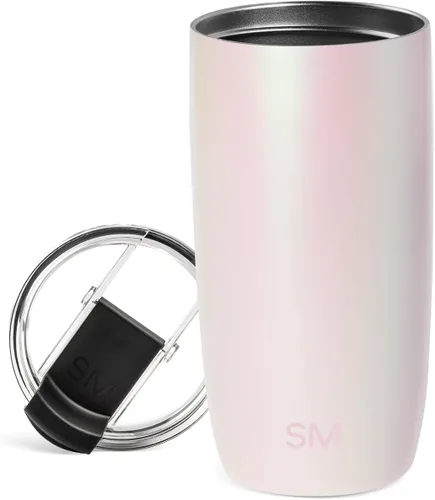 Vista 47 de Simple Modern Taza de café de viaje Tumbler con tapa abatible Reutilizable, aislada, de acero inoxidable, taza de café helado Cold Brew, termo