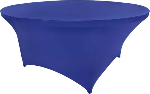 Vista 110 de Mantel de cóctel de elastano redondo de 24 pulgadas x 30 pulgadas de alto, color negro