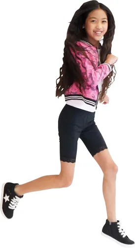 Vista 5 de KIDPIK 2 pantalones cortos de ciclismo con ribete de encaje para niñas