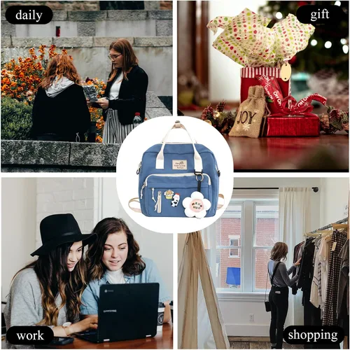 Vista 7 de Extolove Linda bolsa de mensajero, mochila kawaii, bolsa cruzada japonesa bolsa estética bolsa Ita bolsa con accesorios Kawaii