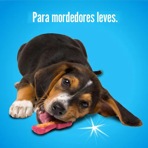 Vista 5 de Hartz Chew 'n Clean Dental Duo Juguete masticable y comestible para perros, color varía, grande, paquete de 3