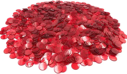 Vista 7 de YH Poker 1000 fichas de marcadores de fichas de bingo – Discos de plástico, juego de contadores de fichas, ideal para fiestas, aula, juegos, noche