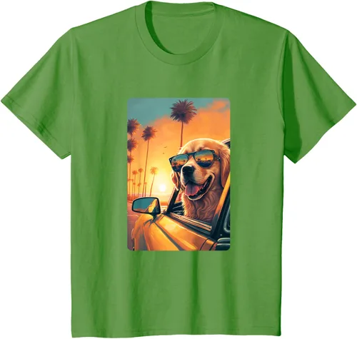 Vista 65 de Golden Retriever - Camiseta divertida de Golden Retriever con lentes, Negro