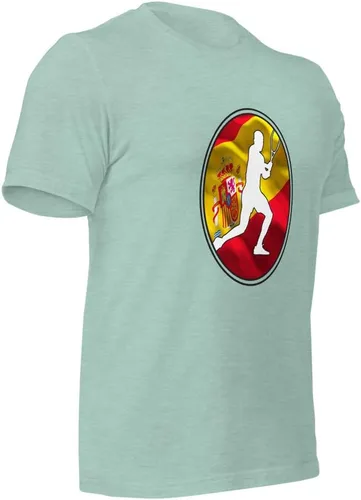 Vista 44 de Carlos Alcaraz Camiseta de manga corta unisex de algodón con diseño de bandera de España