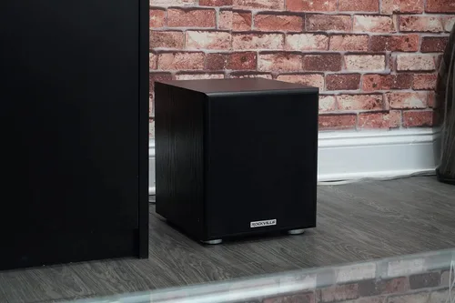 Vista 5 de Rockville Rock Shaker 6.5 Negro 200 W pico/100 W RMS amplificador eléctrico para cine en casa, Clase-D, Crossover ajustable, 20Hz-200Hz, diseño