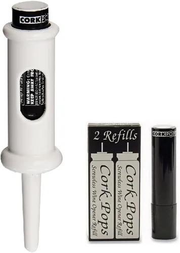 Vista 10 de Cork Pops Abridor de Botella de Vino Original Negro de 6.5 Pulgadas