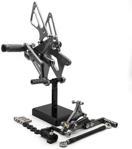 Vista 5 de CNC DAYTONA 675 - Juego de clavijas traseras ajustables para motocicleta, pedal de cambio de freno compatible con DAYTONA Street Triple 675 Negro