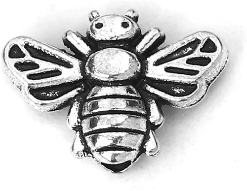 Vista 4 de JGFinds Bee Charms - Cuentas espaciadoras – Paquete de 95 unidades, agujero de 0.051 in, llavero para manualidades, dijes para frascos y adornos