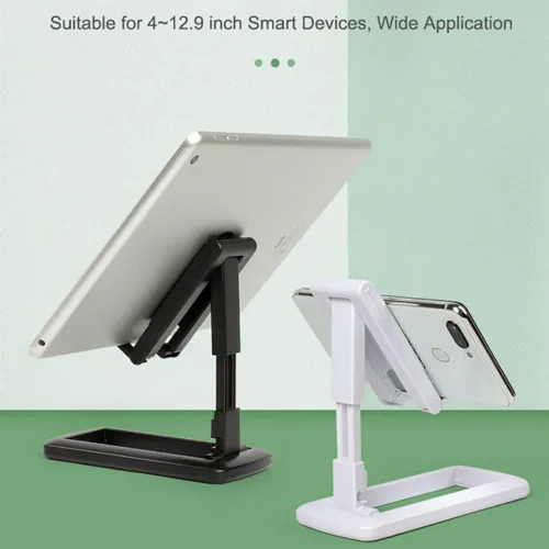 Vista 7 de Soporte de teléfono celular para teléfono móvil Tablet PC Soportes plegables ajustables Accesorios de soporte portátil (negro)