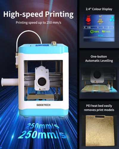 Vista 5 de Impresora 3D Mini Completamente Montada para Niños y Principiantes con WiFi - Kit de Inicio Completo con Impresora 3D de Nivelación Automática, 1