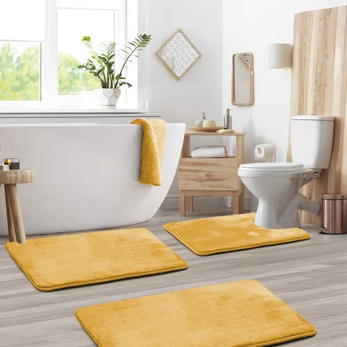 Vista 87 de Clara Clark Alfombra de Baño 24" x 17" - Alfombras de Baño, Tapete de Baño de Espuma Viscoelástica, Afelpado, Acogedor, Ultra Suave, Antideslizante