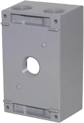Vista 5 de Sigma Engineered Solutions 14251-5 Caja resistente a la intemperie 1/2" 5 agujeros 1-Gang 1-Gang Box, Gry