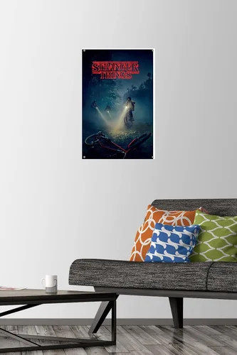 Vista 2 de Netflix Stranger Things - Póster de pared para bicicletas con pasadores
