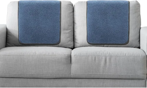 Vista 10 de Frienda 2 piezas de fundas para reposacabezas de sillón reclinable, protector de reposacabezas Sherpa para silla reclinable, sofá, no se desliza