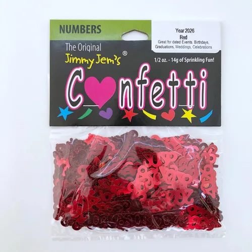 Vista 5 de Confetti Year 2023 Blue Royal, Red Combo - 2 bolsas de media onza (1 oz)