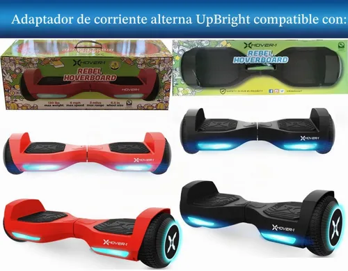 Vista 2 de UpBright Adaptador de CA compatible con X Hover-1 Rebel H1-REBL 25.2V 2.0Ah Li-ion Batería Hover board Scooter eléctrico DSA-REBL-BLK XHover-1