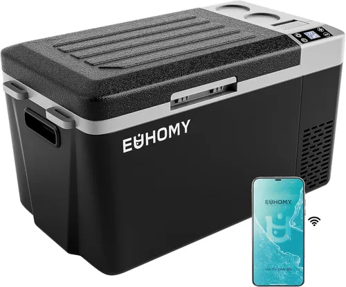 Vista 9 de EUHOMY Refrigerador para Automóvil, 12/24V DC y 120～240V AC, Refrigerador Congelador Enfriador con Batería para CFJ/TWW/CFIM/CFG/CFW