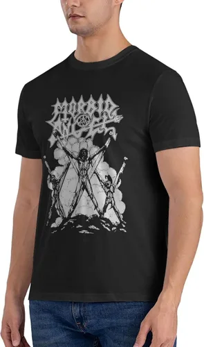 Vista 2 de Morbid Angel T Shirt Men's Summer Round Neck Trend Fashion Short Sleeve T Shirt Sports Fitness Cotton Shirt Tops