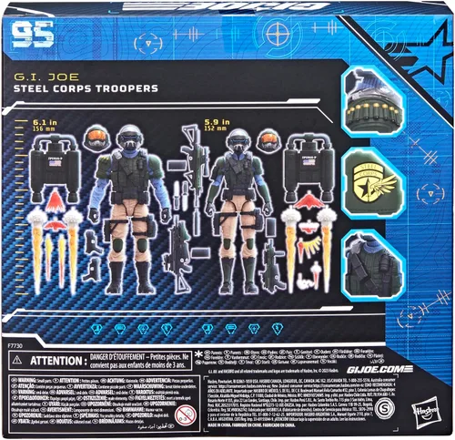 Vista 11 de G.I. Joe Classified Series Steel Corps Troopers, figura de acción coleccionable, 95, figuras de acción de 6 pulgadas para niños y niñas, con 28