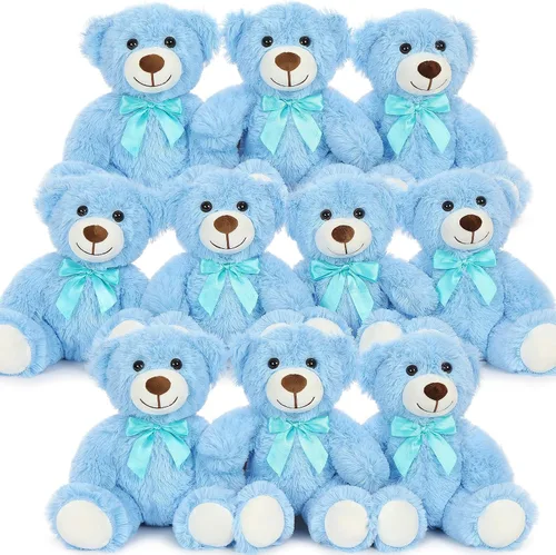 Vista 7 de MaoGoLan - Osos de peluche, paquete de 3 osos de peluche, regalo de cumpleaños o centro de mesa para niñas, 13.5 pulgadas