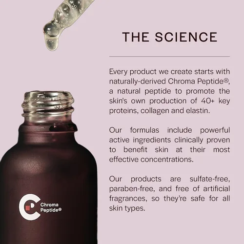 Vista 5 de CHROMAT Detox Face Wash - 3.0 fl oz - El mejor limpiador facial antienvejecimiento para piel madura - Limpiador péptido exfoliante suave con aceites