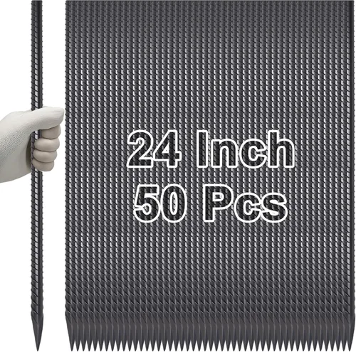 Vista 22 de VVOKGO Estacas de refuerzo de 12 pulgadas de metal con puntas en espiral para asfalto (16 piezas), anclajes galvanizados de 1/2 pulgada de diámetro