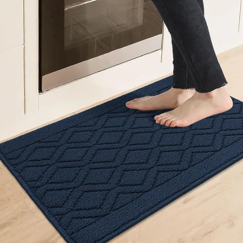 Vista 10 de COSY HOMEER Tapete de cocina antideslizantes, absorbentes para el piso, alfombra de cocina lavable, tapete de pie para fregadero, alfombra de Beige