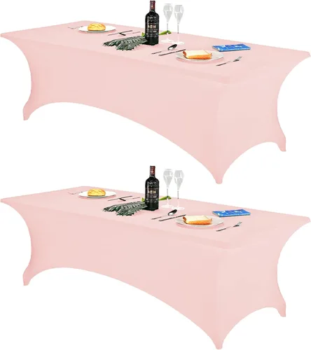 Vista 76 de FORLIFE - Funda de mesa de elastano, mantel ajustado de 4 pies para mesas rectangulares, funda elástica para patio, universal para bodas, banquetes