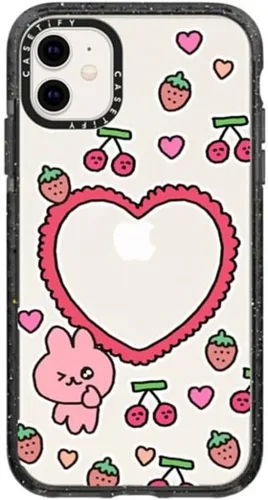 Vista 72 de Funda Impact de CASETiFY para iPhone 11 - Tiempo A Solas de Esther Kim - Negro Claro