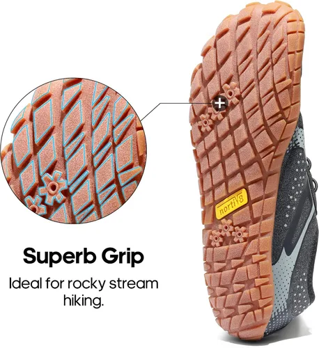 Vista 4 de NORTIV 8 Zapatos de agua para hombre, descalzos, atléticos, ligeros, deportivos, para el aire libre, natación, pesca, senderismo, buceo, surf