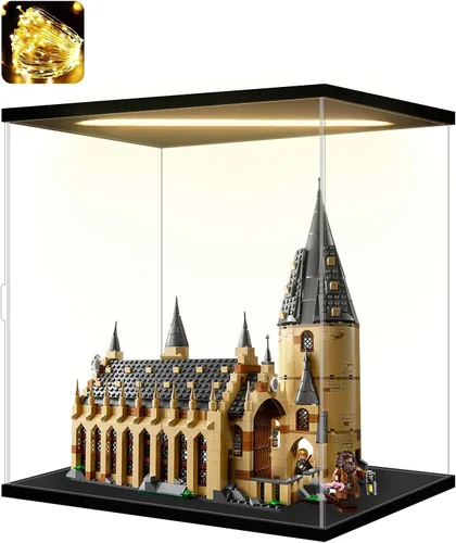 Vista 9 de Vitrina de acrílico para coleccionables, cajas de acrílico transparente para figuras de exhibición, memoribilia, casco de construcción iluminado