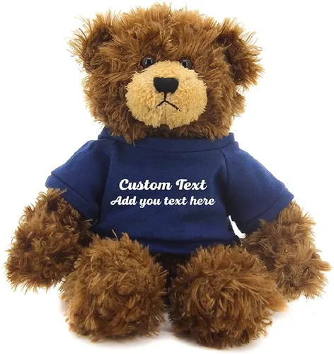 Vista 11 de Oso Brandon de chocolate personalizado – Juguete de peluche personalizado de 12 pulgadas – Regalo perfecto de oso personalizado para graduación, San