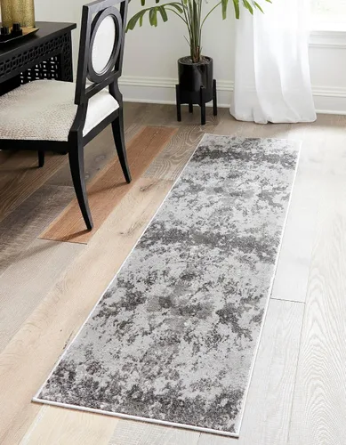 Vista 12 de Unique Loom Metro Collection - Alfombra de área (2 pies x 6 pies 9 pulgadas, gris claro)