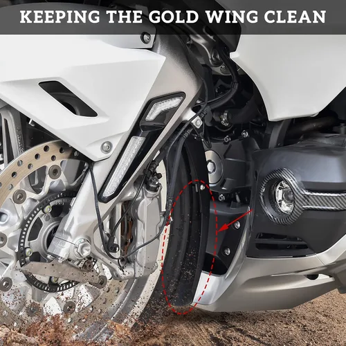 Vista 2 de Extensor de guardabarros delantero para ala dorada, extensor de guardabarros delantero para Honda Goldwing GL1800 1800 2018 2019 2020 2021 2022 2023