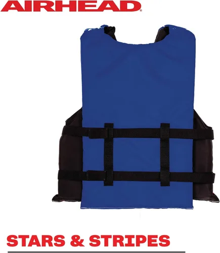 Vista 3 de Sportstuff - Chaleco salvavidas tipo III para niños, aprobado por la Guardia Costera de EE. UU., lados abiertos con 3 cinturones y hebillas, tela