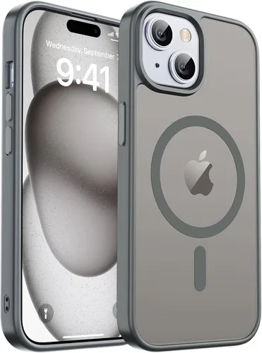 Vista 43 de zapica Funda magnética para iPhone Air, con protector de pantalla de vidrio templado, compatible con MagSafe, translúcida mate, a prueba de golpes