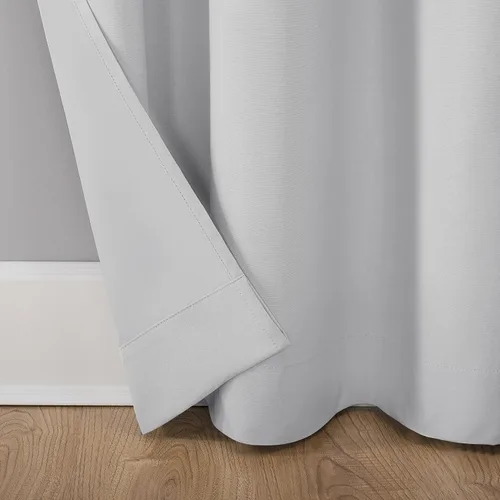Vista 9 de Sun Zero Cyrus - Juego de 2 cortinas térmicas con pestañas, 100% opacas Blanco