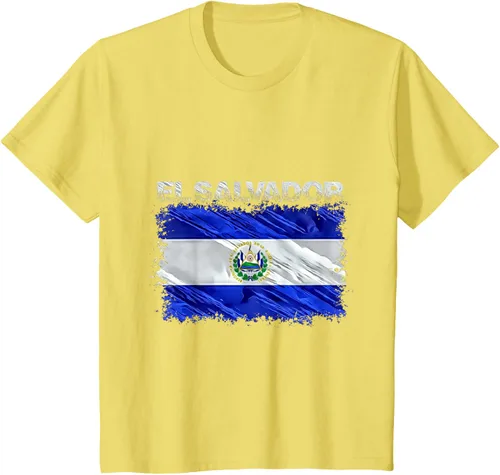 Vista 47 de Camiseta El Salvador, Negro