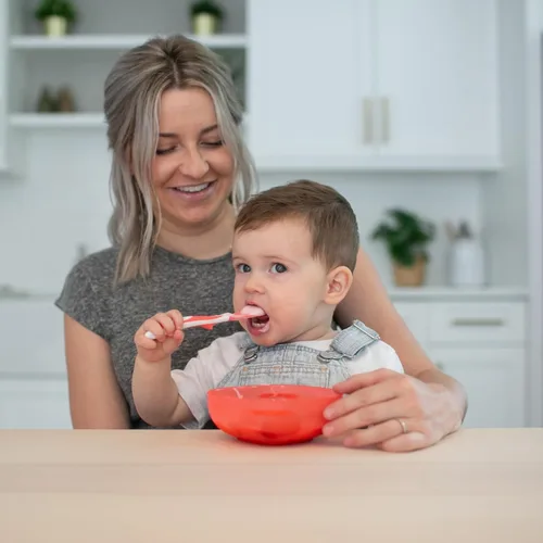 Vista 12 de Dr. Brown's Cucharas suaves para niños pequeños con mango largo para destete guiado por bebés, sin BPA (paquete de 72)