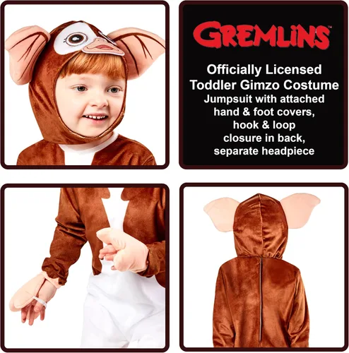 Vista 2 de Rubies Baby/Toddler Gremlins Gizmo Costume Jumpsuit and Headpiece