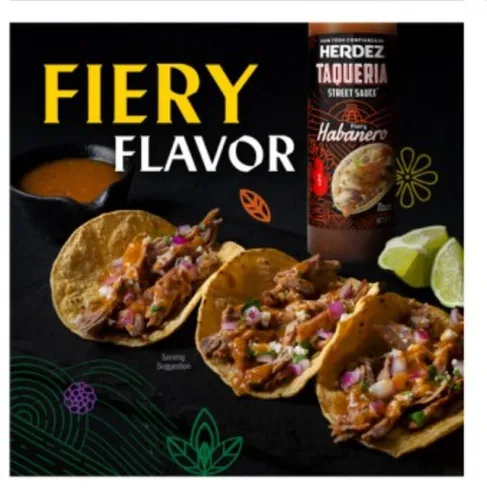 Vista 6 de HERDEZ TAQUERIA STREET SAUCE, paquete variado con Habanero, Verde, Roja y Chipotle, botellas exprimibles de 9 onzas (paquete de 4) – Auténtico sabor