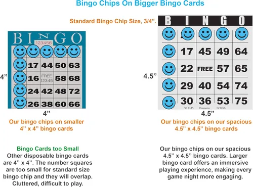 Vista 4 de 1000 fichas de bingo, azul, 3/4 pulgadas, fichas de conteo, contador de matemáticas, reutilizables o desechables