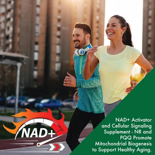 Vista 5 de Health Thru Nutrition Activador NAD+ NR con PQQ 300 mg de ribósido de nicotinamida + 20 mg PQQ Maximizador de mitocondrias Sin OMG Paquete