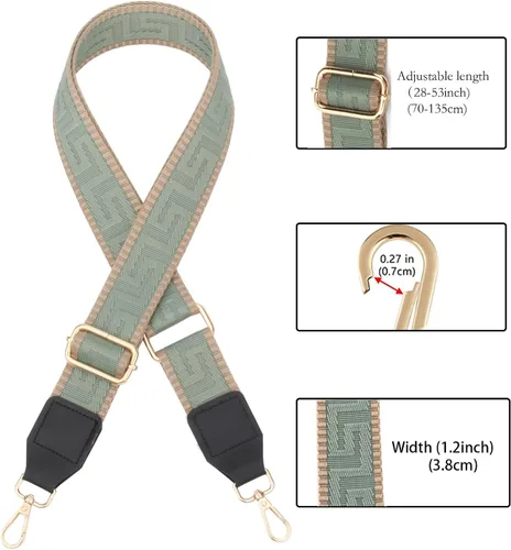 Vista 4 de BEUDW Wide Shoulder Strap Adjustable Shoulder Straps Purse Strap Crossbody Canvas Bag Handbag Replacement Shoulder Straps