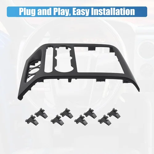 Vista 7 de uxcell Panel de cubierta de la moldura central del panel de instrumentos frontal para Ford F-150 2004 2005 2006 2007 2008 Cubierta de panel