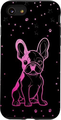 Vista 18 de Funda para iPhone 16 Bulldog francés con patrones abstractos para amantes de los perros