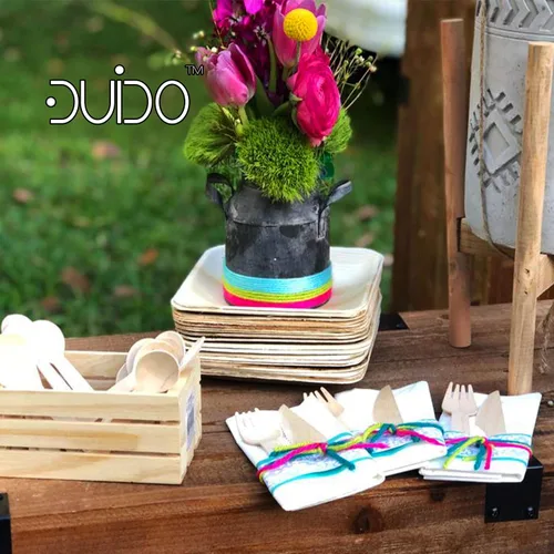 Vista 6 de Cuchara de madera pequeña desechable de 3.9 pulgadas (paquete de 300) Mini cucharas de madera, cucharas de muestra biodegradables