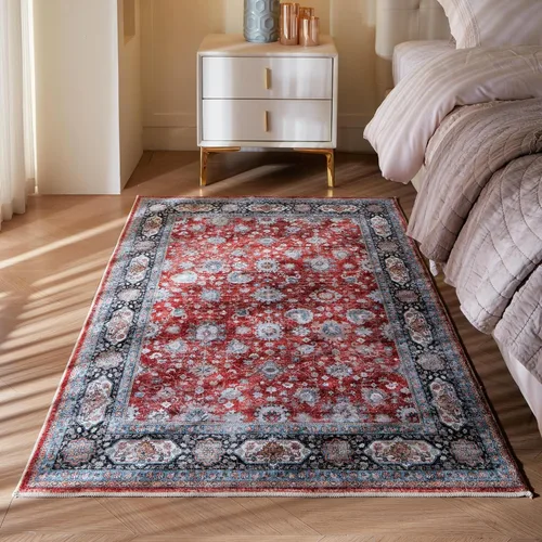 Vista 162 de Rugcomf Alfombra de Entrada de 2'x3' - Patrón Paisley, Tapete para Puerta de Entrada Interior, Floral Vintage, Lavable a Máquina, Alfombra
