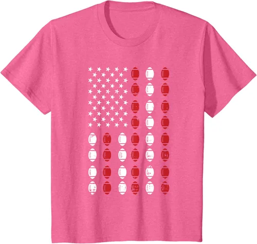 Vista 40 de Camiseta patriótica de jugador atleta del 4 de julio de fútbol americano, Negro