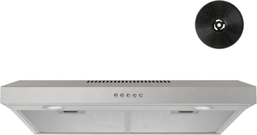Vista 11 de FIREGAS Campana de Ventilación Negra de 30 Pulgadas para Debajo del Gabinete, Campana de Cocina Convertible con y sin Conductos, 300 CFM, Ventilador